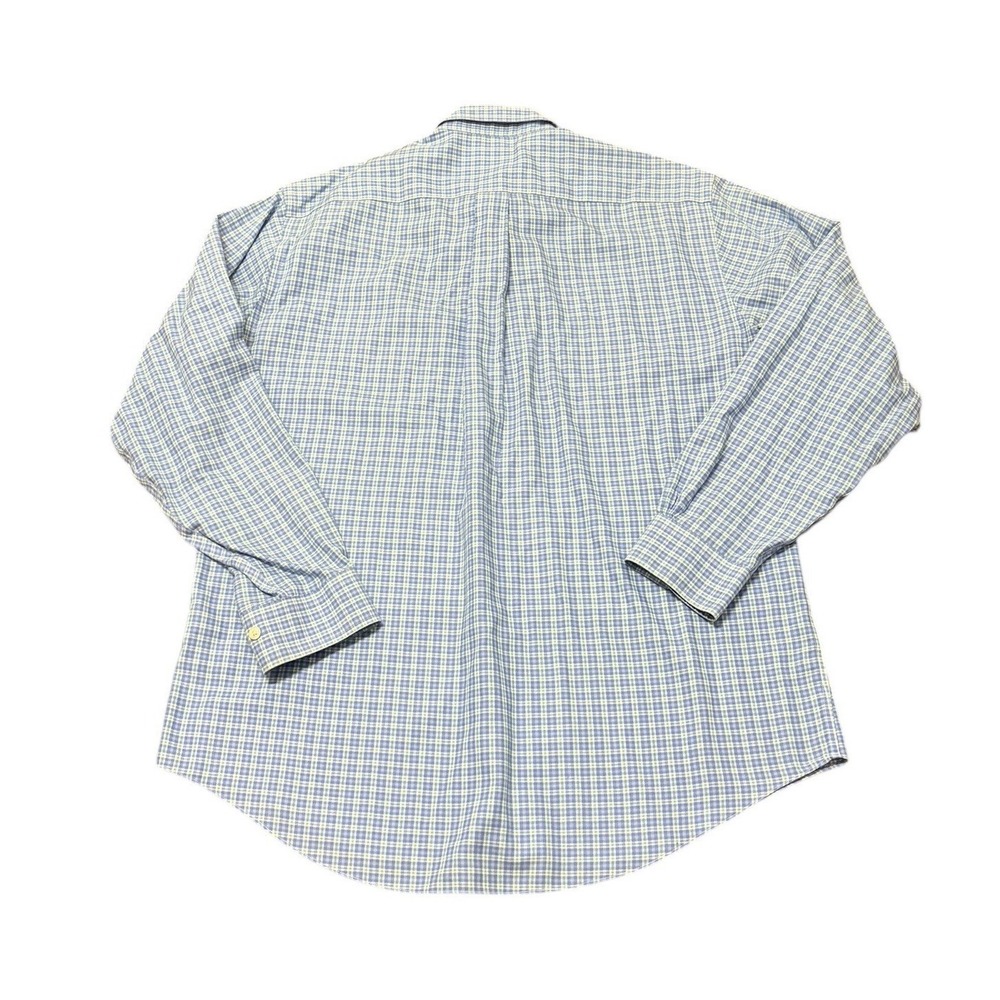 Brooks‎ Brothers Mens M Blue Plaid The Original Polo Button Down Shirt Non-Iron - Picture 3 of 5